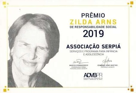 Prêmio Zilda Arns de Responsabilidade Social 2019 Associação Serpiá